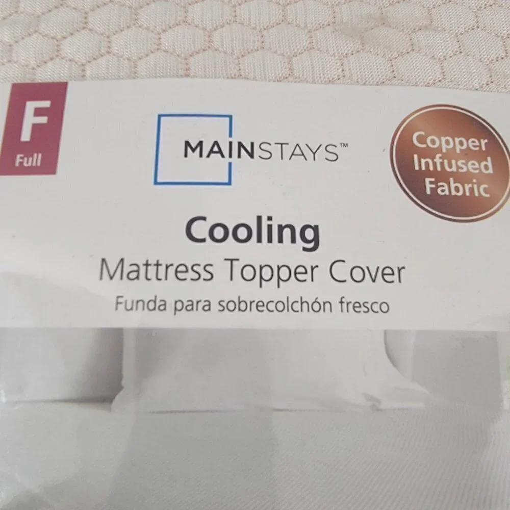 Mainstays COOLING Copper Infused Fabric Mattress Topper Cover – Full Size